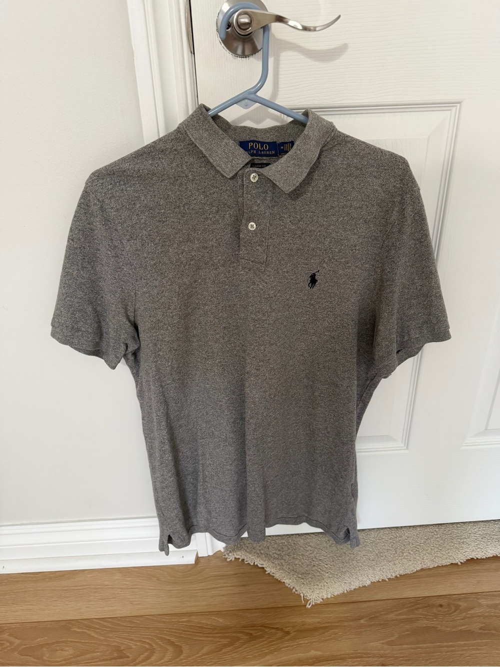 Polo by Ralph Lauren Heather Gray Men’s Polo Shirt with Navy Pony